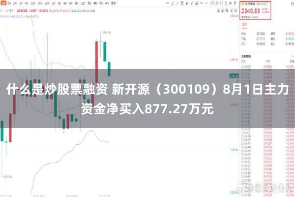 什么是炒股票融资 新开源（300109）8月1日主力资金净买入877.27万元