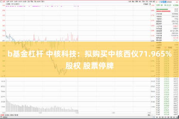 b基金杠杆 中核科技：拟购买中核西仪71.965%股权 股票停牌